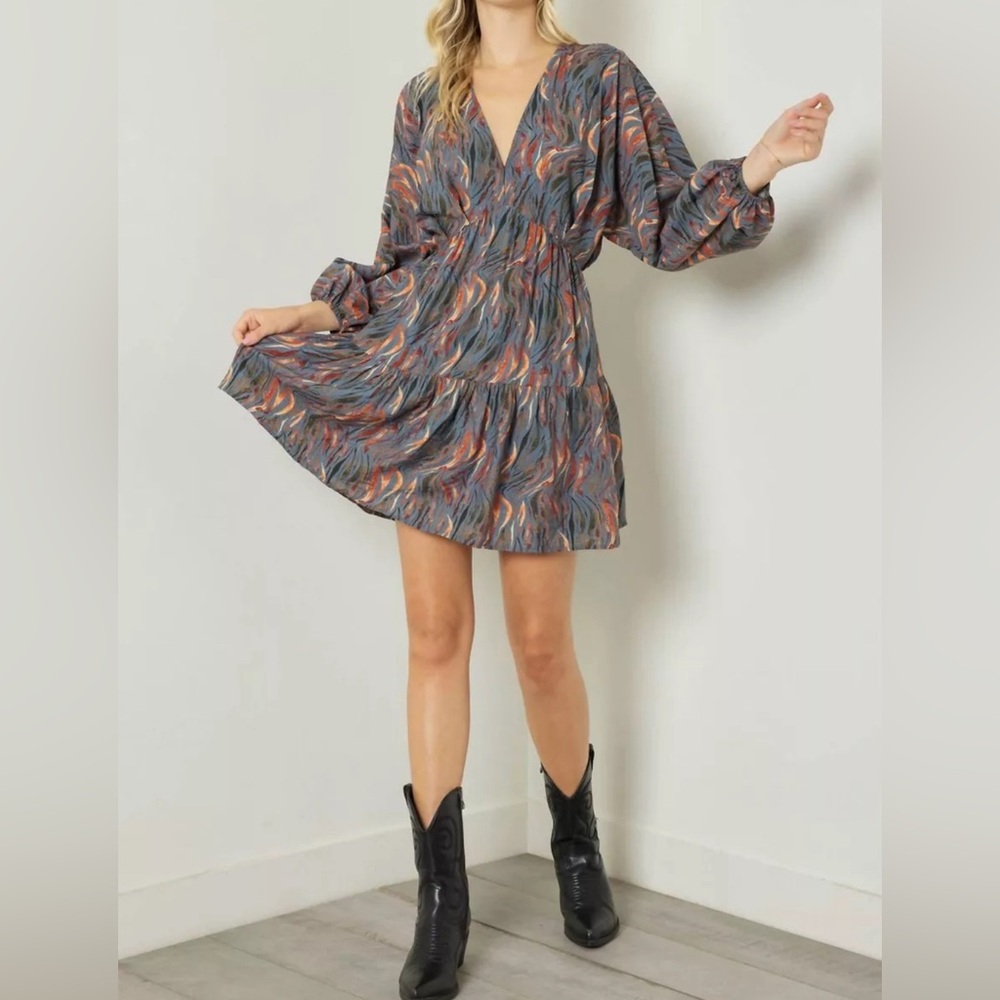 Entro Fire Long Sleeve Women’s Mini Dress Size Medium